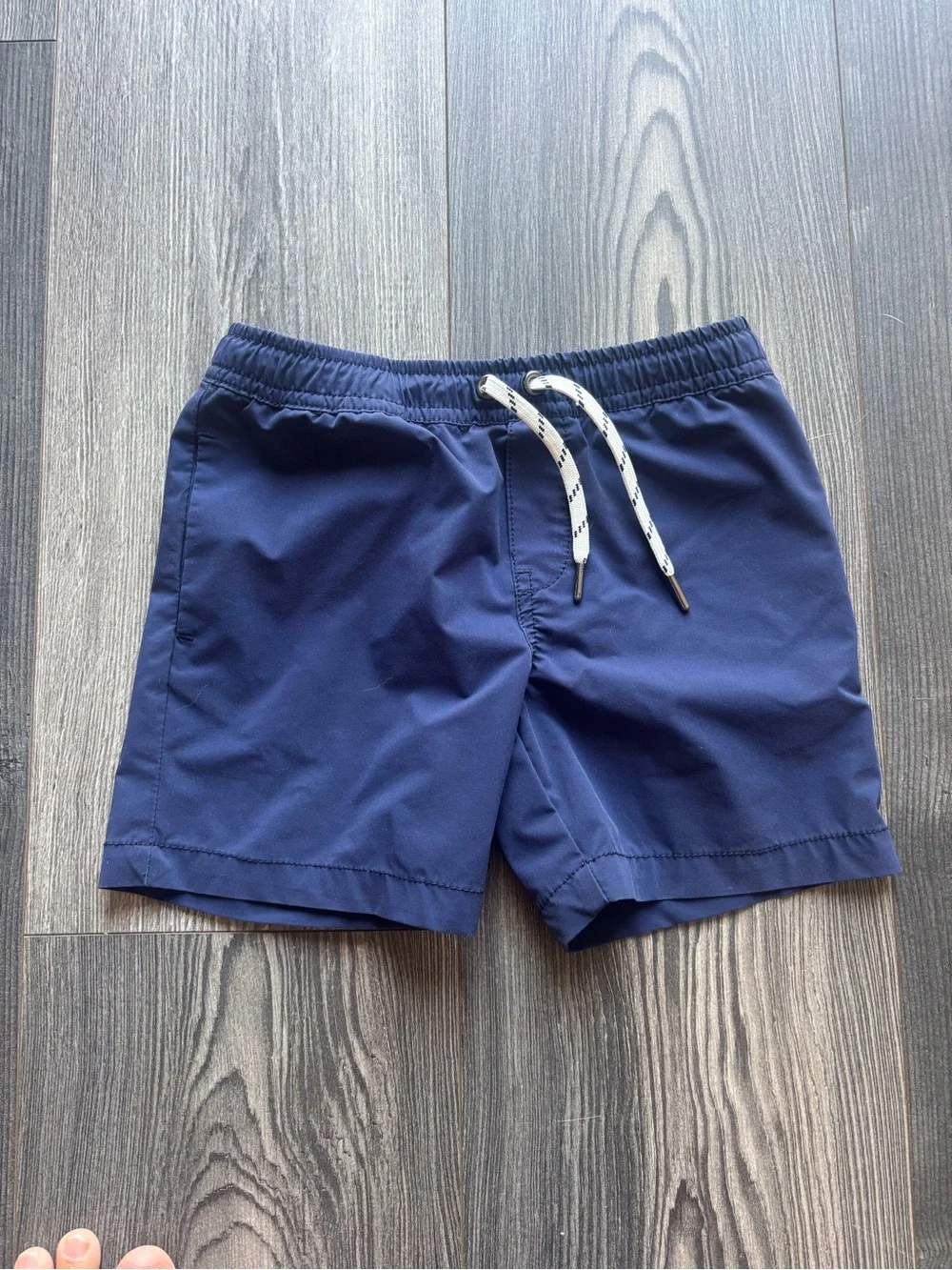 Polo by Ralph Lauren Navy Athletic Swim Shorts with White Drawstring